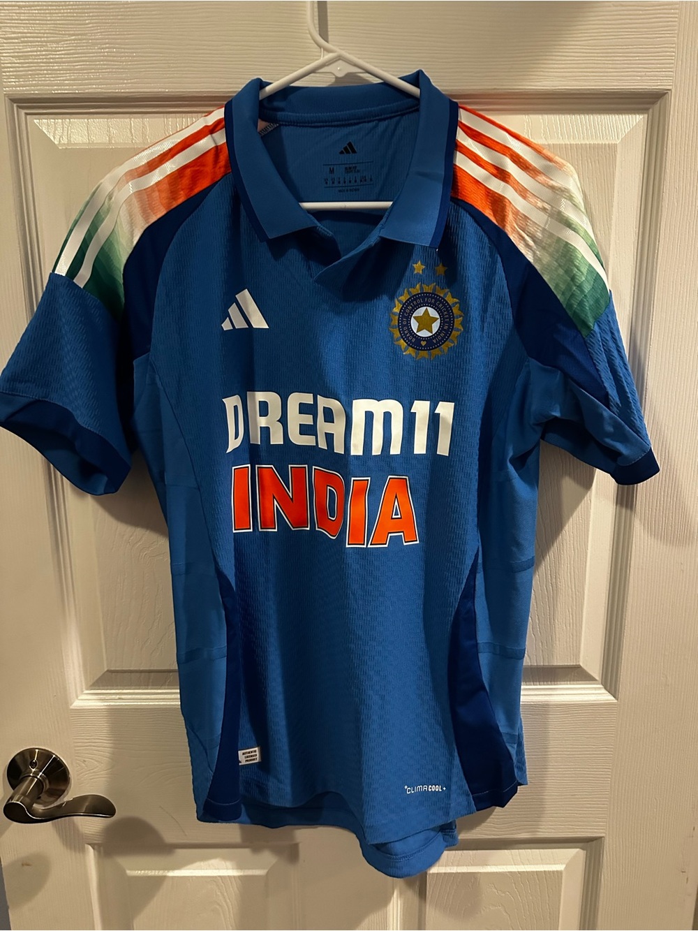 Adidas India Blue Cricket Jersey - Dream11 Team Shirt